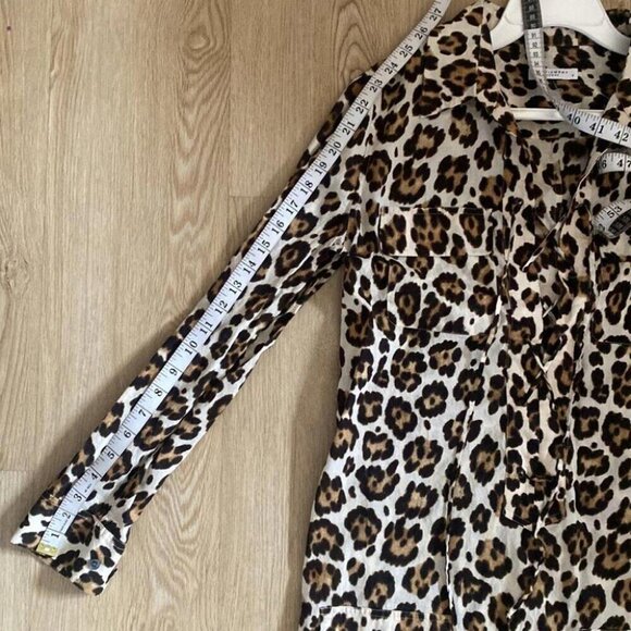 Mob Wife Tunic Dress EQUIPMENT Leopard Print Cotton Effortless French Chic - Picture 10 of 14